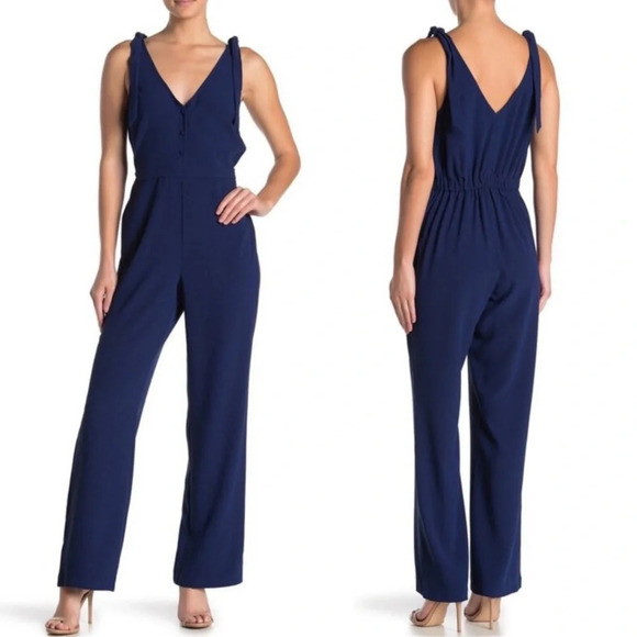 ✨NWT Cupcakes & Cashmere Lapis Blue Topeka Jumpsuit Women's Size Small - Picture 12 of 12